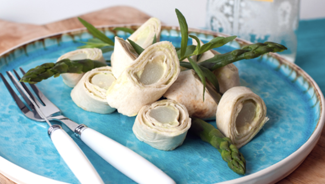 Asperges in tortillas