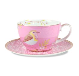 Pip servies Floral Kop en Schotel Early Bird Roze