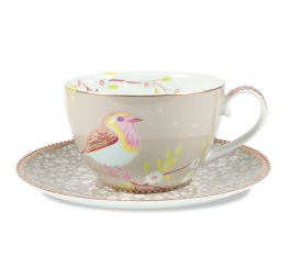Pip servies Floral Kop en Schotel Early Bird Khaki