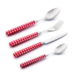 EME Carre Bestekset 24 delig Rood
