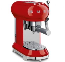 smeg espressomachine rood