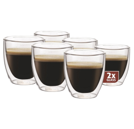 Maxxo Espressoglazen Dubbelwandig 6 stuks