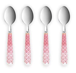 PiP Studio Floral Theelepel Roze set 4 stuks